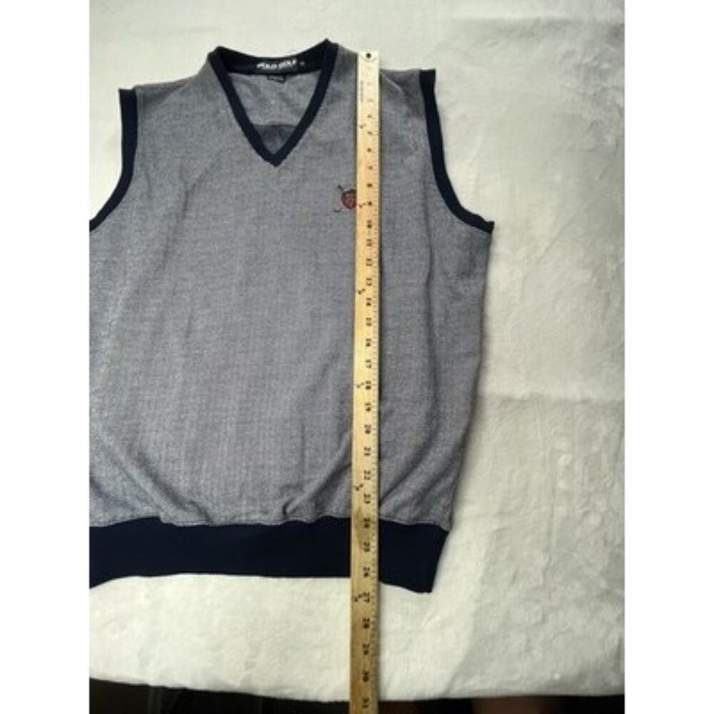 POLO Golf Ralph Lauren Mens M Sweater Vest Blue - Picture 8 of 10